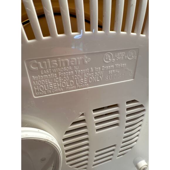 Cuisinart Ice Cream Maker ICE-20 White Replacement Base (ICE20)(ICE21) - Tested - Picture 6 of 7